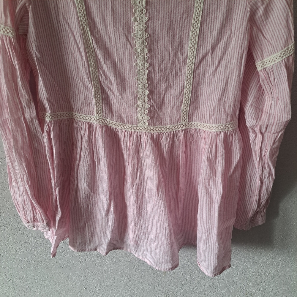 Suzanne Betro Pink Peasant tunic top - Picture 5 of 7